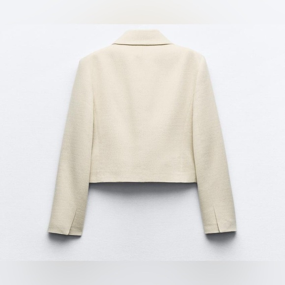 Nwt- Zara- Cropped Blazer-Small - Picture 4 of 7